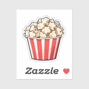 Cartoon popcorn sticker