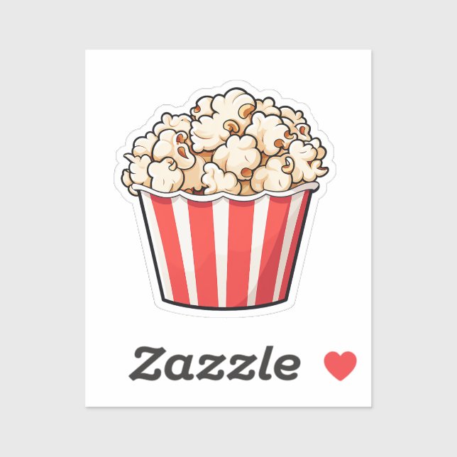 Cartoon popcorn sticker (Sheet)