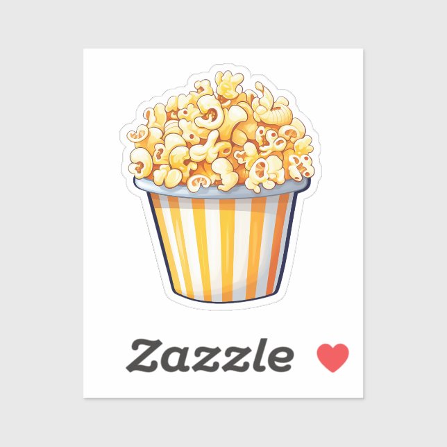 Cartoon popcorn sticker (Sheet)