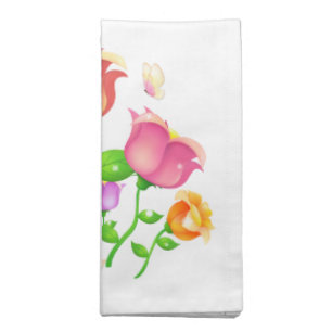 Cartoon Poppies and ButterfliAmerican MoJo Napkins