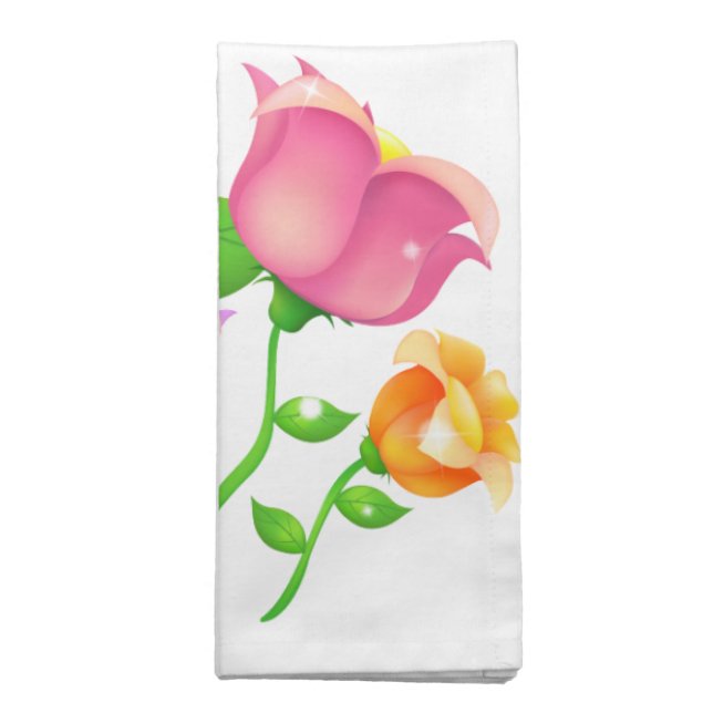 Cartoon Poppies and ButterfliAmerican MoJo Napkins (Folded)