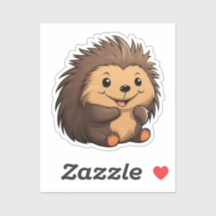 Cartoon porcupine sticker