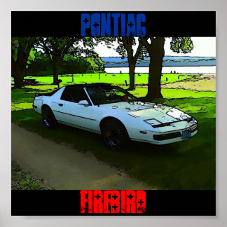 Cartoon Poster of a 89 firebird