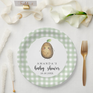 Cartoon Potato Baby Shower Paper Plates