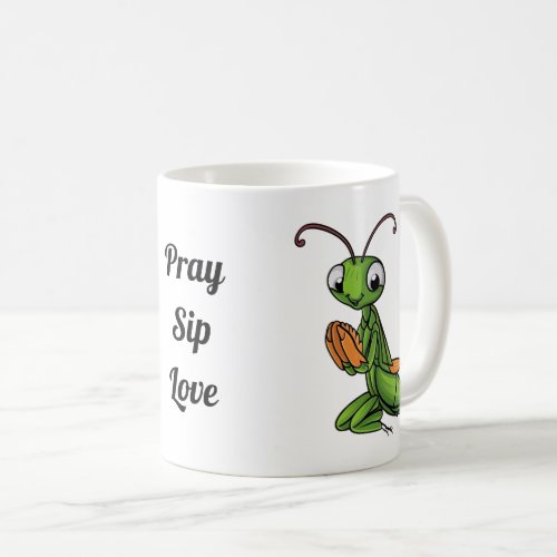 Cartoon Praying Mantis Personalized Coffee Mug