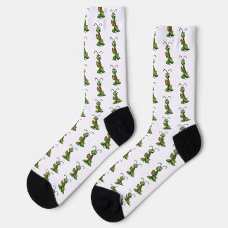 Cartoon Praying Mantis Socks