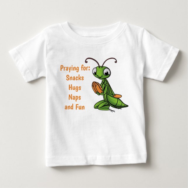 Cartoon Praying Mantis Toddler T-shirt (Front)