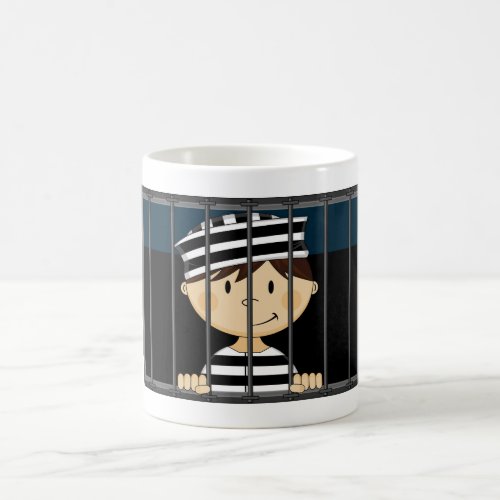 Cartoon Prisoner in Jail Cell Coffee Mug