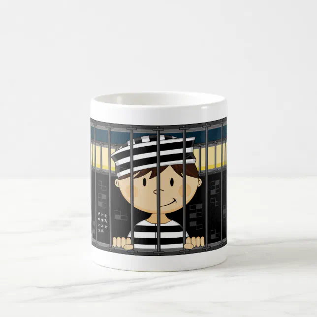 Cartoon Prisoner in Jail Cell Coffee Mug Zazzle