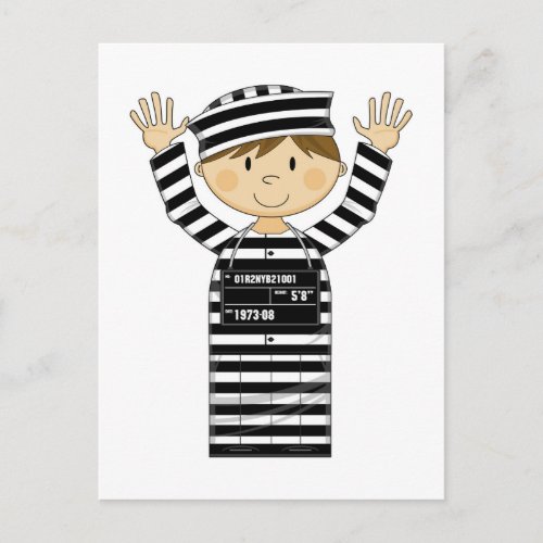 Cartoon Prisoner Postcard
