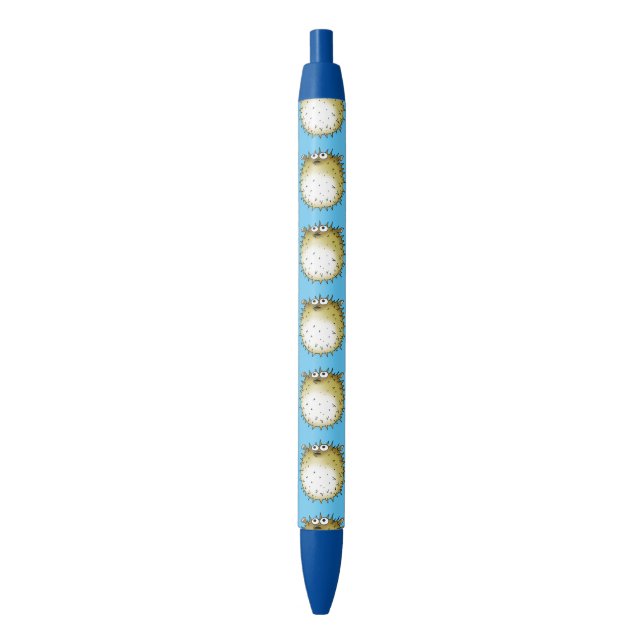 cartoon puffer fish pen (Front Vertical)