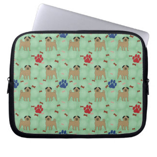 Cartoon Pug Laptop Sleeve