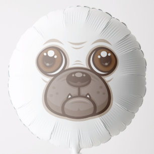 Cartoon Pug Mug Puppy Dog Face Balloon