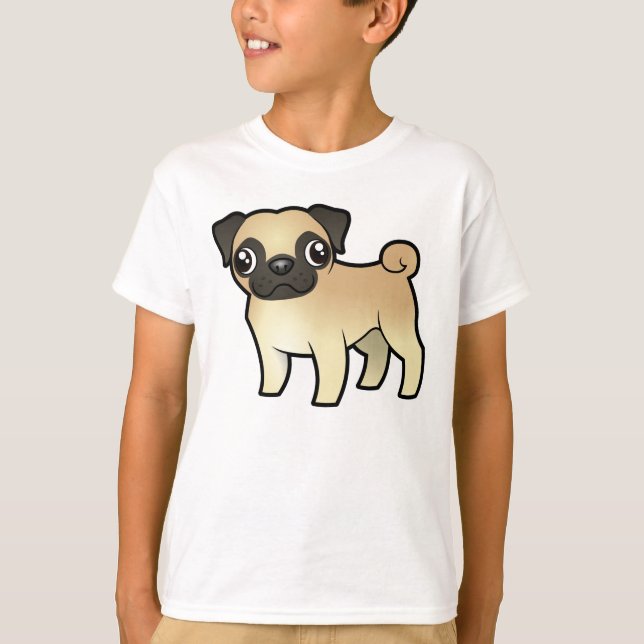 Cartoon Pug T-Shirt (Front)