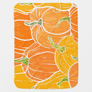 Cartoon pumpkin, cute autumn pattern. baby blanket