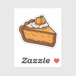 Cartoon pumpkin pie sticker
