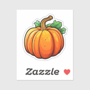 Cartoon pumpkin sticker