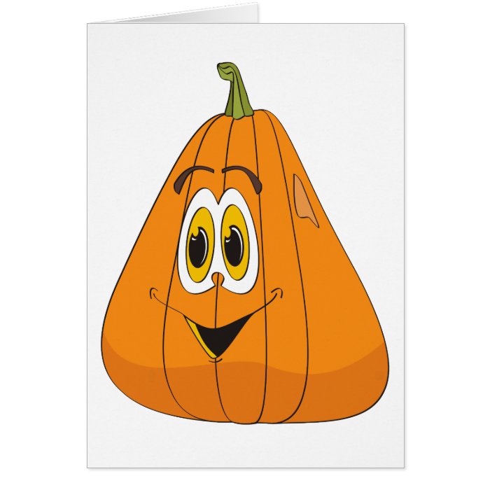 Cartoon Pumpkin Tall Greeting Cards