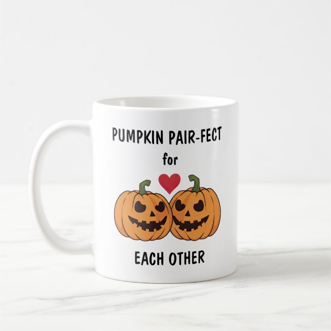 Cartoon Pumpkins Coffee Mug (Left)