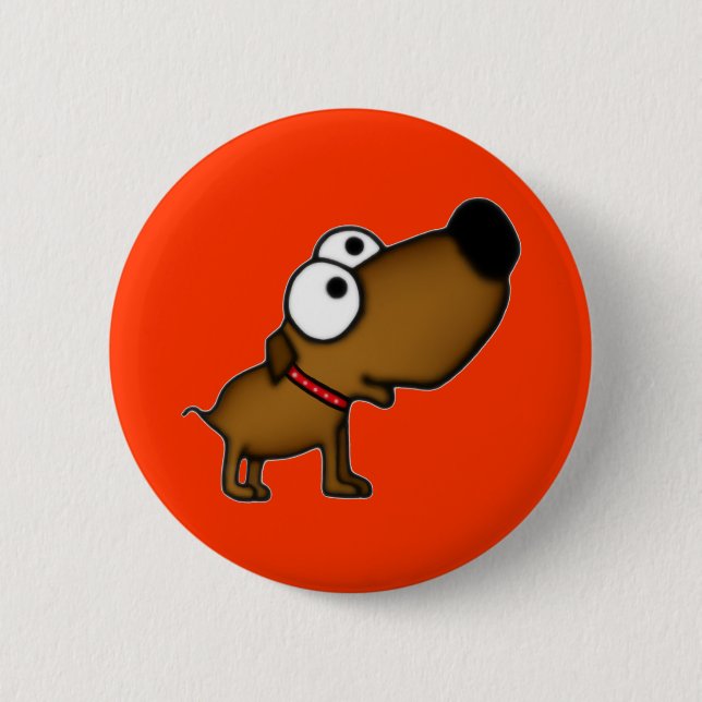 Cartoon Puppy Button (Front)