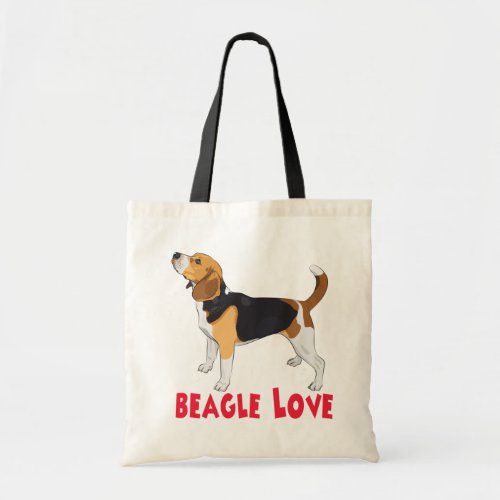 Cartoon Puppy Dog Lover Cute Beagle Large Tote 