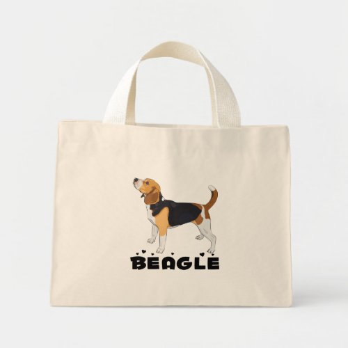 Cartoon Puppy Dog Lover Cute Beagle Large Tote 