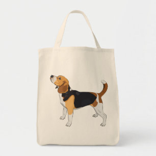 Cartoon Puppy Dog Lover Cute Beagle Large Tote Bag