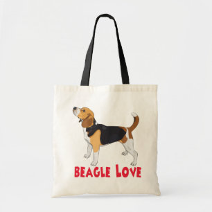 Cartoon Puppy Dog Lover Cute Beagle Large Tote Bag