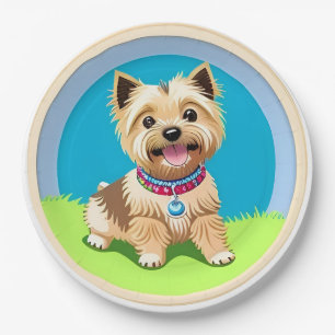 Cartoon Puppy Party Plates Kids Birthday Tableware