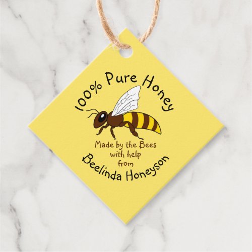 Cartoon Pure Honey Jar Tags
