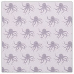 Cartoon Purple Octopus Character Smiling Fabric