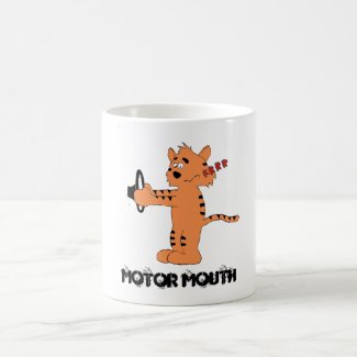 Cartoon Purring Tiger T-Shirt Coffee Mug