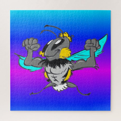 Cartoon Puzzle Cute Bumble Bee Jigsaw Puzzle