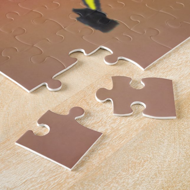 Cartoon Puzzle: Music Octopus Cust. Text Jigsaw Puzzle (Side)