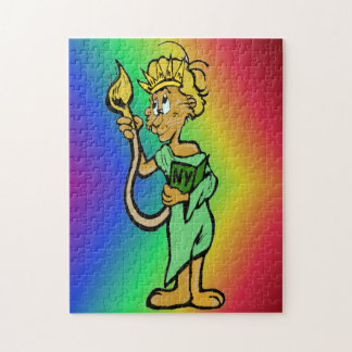 Cartoon Puzzle: New York Lion Jigsaw Puzzle