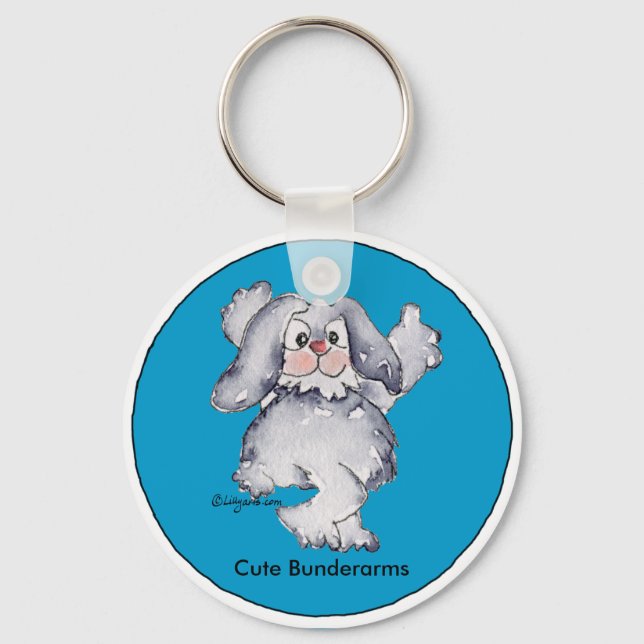 Cartoon Rabbit Cute Personalized Keychains (Front)