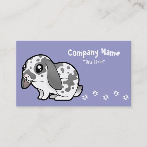 Cartoon Rabbit (floppy ear smooth hair) Business Card Templates