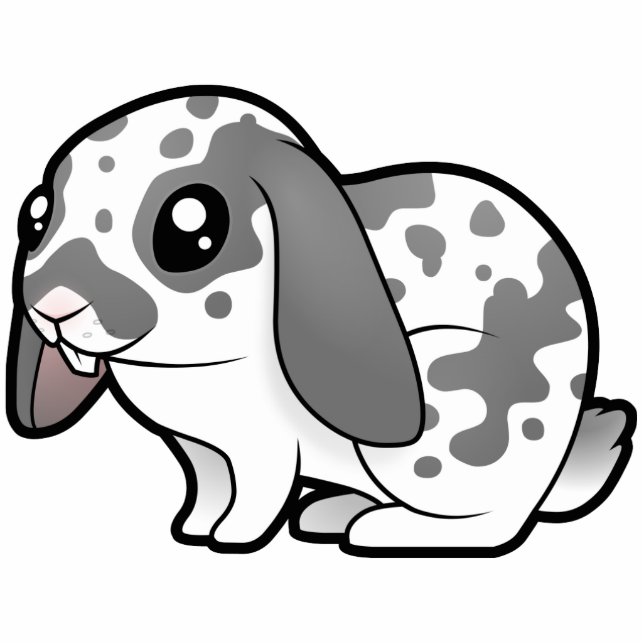 Cartoon Rabbit (floppy ear smooth hair) Statuette (Front)