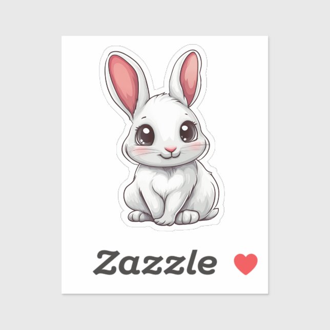 Cartoon rabbit illustration sticker (Sheet)