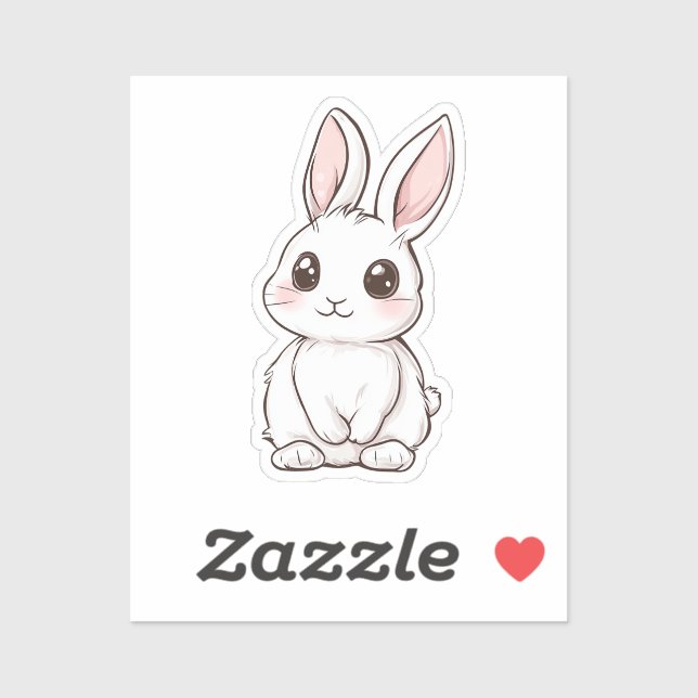 Cartoon rabbit illustration sticker (Sheet)