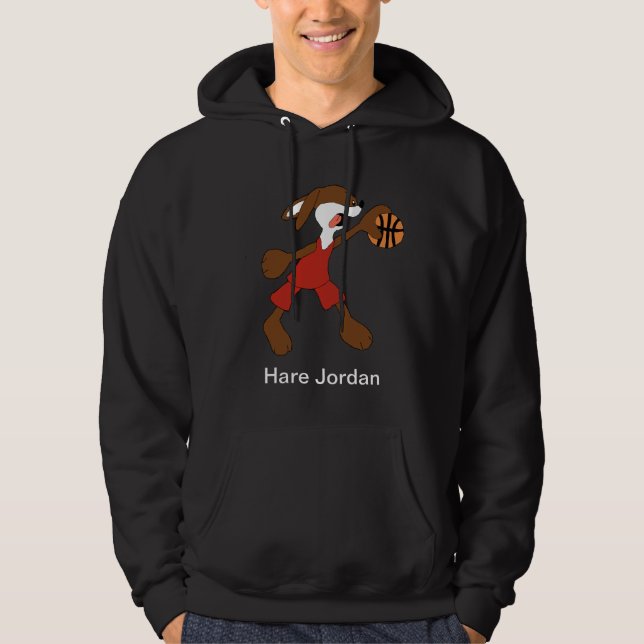 Cartoon Rabbit Michael Jordan Fan Hoodie (Front)