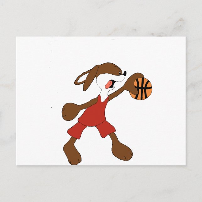 Cartoon Rabbit Michael Jordan Fan Postcard (Front)