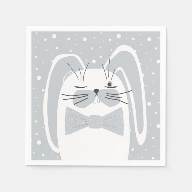 Cartoon rabbit, symbol 2023. napkins (Front)