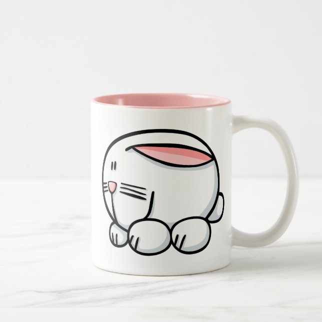 Cartoon Rabbit Two-Tone Coffee Mug (Right)