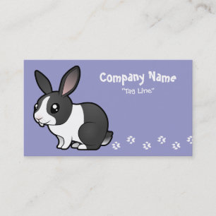 Cartoon Rabbit (uppy ear smooth hair) Business Card