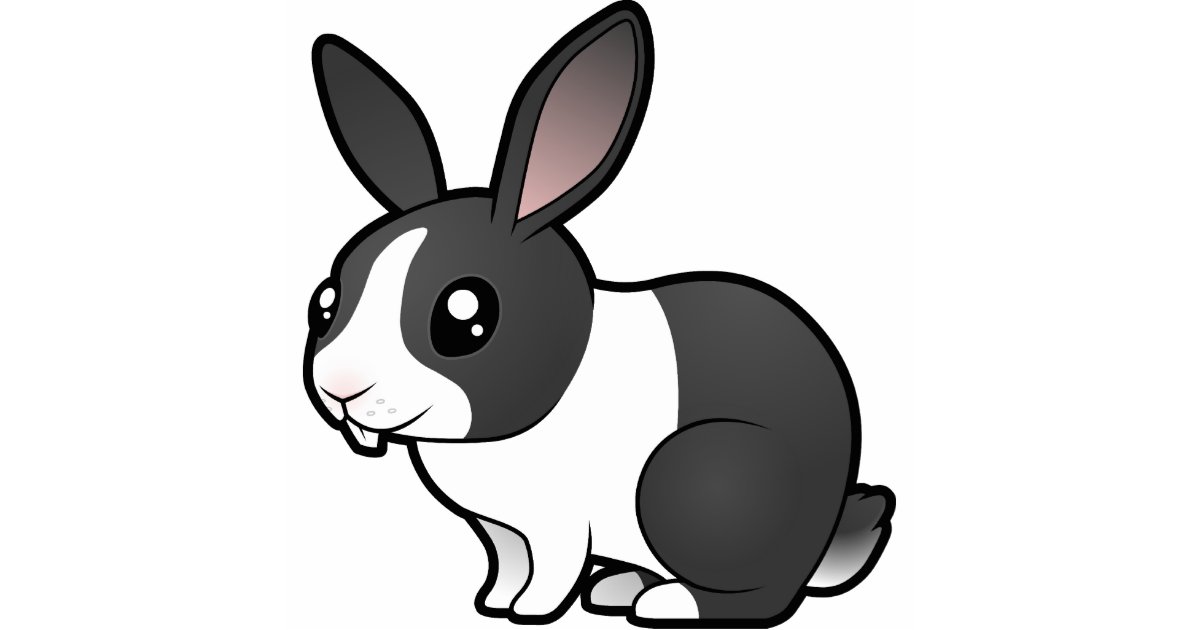 Cartoon Rabbit (uppy ear smooth hair) Statuette | Zazzle