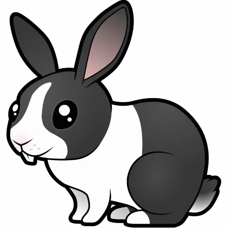 Cartoon Rabbit (uppy ear smooth hair) Statuette | Zazzle