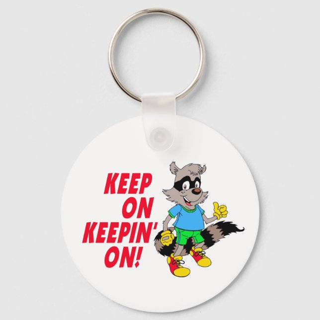 Cartoon Raccoon Keychain (Front)