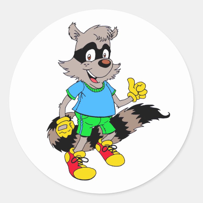 Cartoon Raccoon Sticker