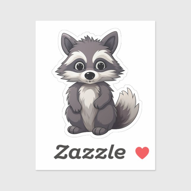 Cartoon raccoon sticker (Sheet)